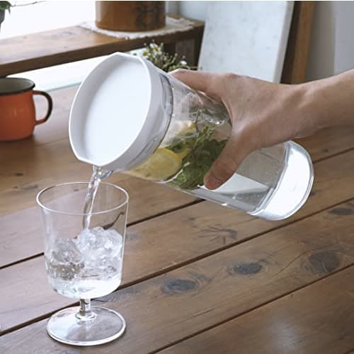 HARIO Freezer Pot JUSIO Practical Capacity 1100ml White Tritan Break Resistant Hot Water/Dishwasher Safe Cold Water Bottle Made In Japan FPJ-11-W