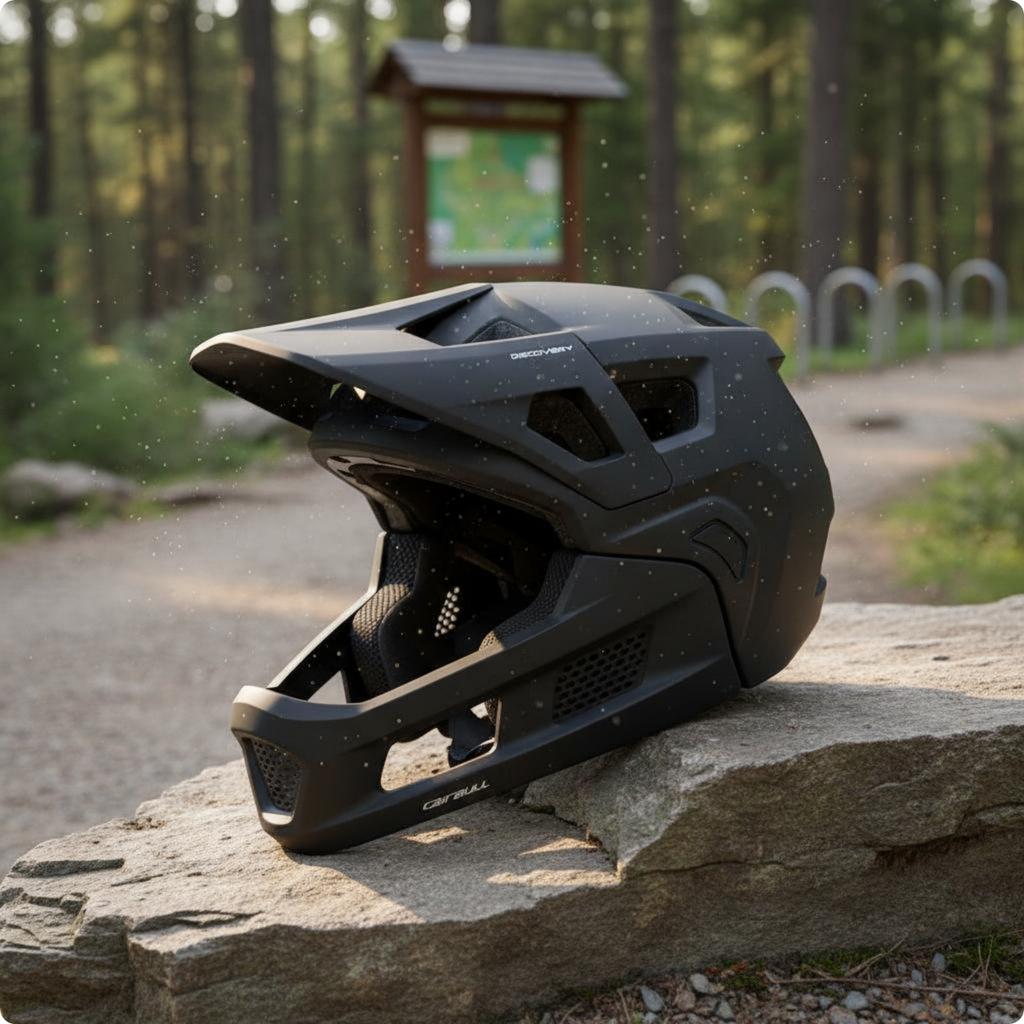 Detachable Chin Bar Helmet Ventilated Downhill Mountain Bike Helmet Sports Headgear Adjustable Visor 14 Vents For Adults