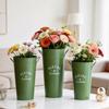 Nordic Style Floral Tin Bucket - Fresh Flowers, Retro Light Luxury Home Décor for Living Room