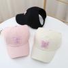 Butterfly Pink Kids Baseball Cap With Sun Protection And Breathable Polyester For Summer Outdoor Use