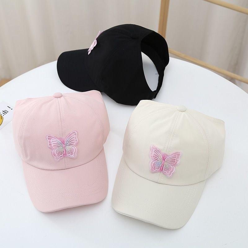 Butterfly Pink Kids Baseball Cap With Sun Protection And Breathable Polyester For Summer Outdoor Use