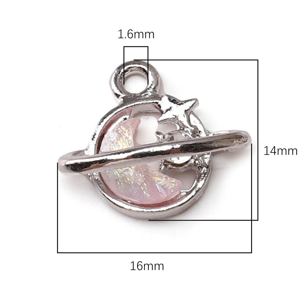 Slitinové přívěsky ve tvaru motýla, měsíce a srdce pro DIY náramek, náhrdelník, doplňky