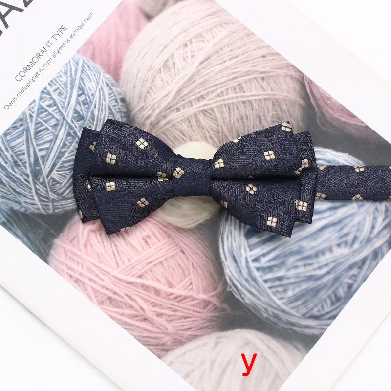 

Цветной жаккардовый мужской галстук-бабочка 6 см двухслойный в полоску с мелким цветочным узором деловой ретро костюм рубашка галстук-бабочка