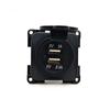 Dual USB Charger Power Socket Outlet Blue Light For Motorhome Camper RV Bus 12V
