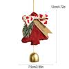 Christmas Tree Car Pendant Xmas Door Hanger Ornament Pine Cone Wind Chime for Home Decor Plush Furry Bell Christmas Gift Idea