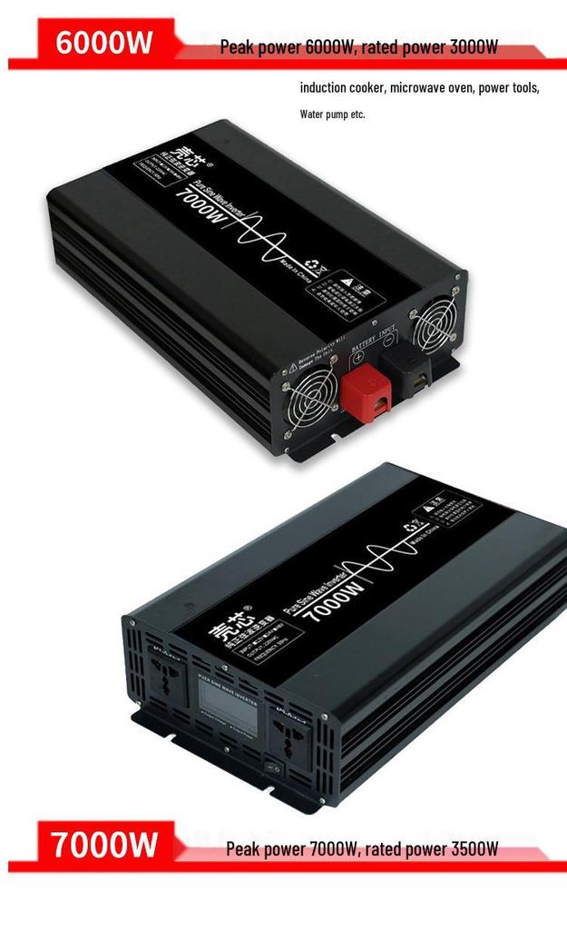 Pure Sine Wave Inverter 1600W-10000W, 12V/24V/48V to 220V Converter