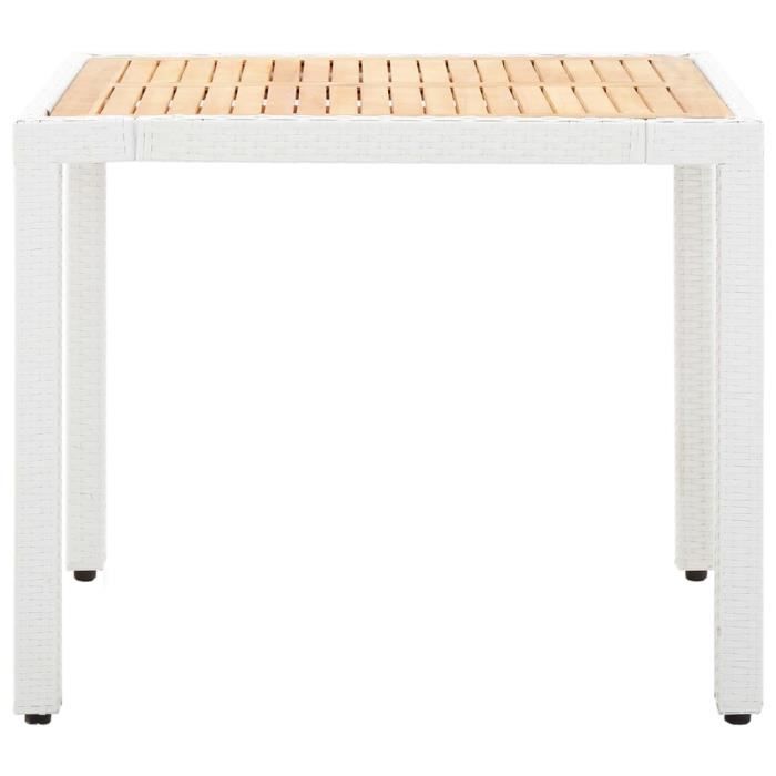 VidaXL Salon de jardin 5 pcs Résine tressée Blanc