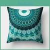 Schicke Boho Mandala Blumen Kissenhülle Mit Unsichtbarem Reißverschluss Für Moderne Wohnkultur