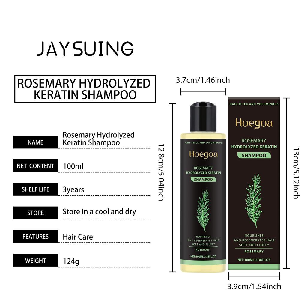 Hoegoa Rosemary Thickening Shampoo, Herbal Essence Nourishes And Restores Hair And Oil Control Fluffy Shampoo