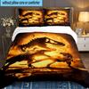 Jura-ssic Dinosaurs Battle 3PCS Bedding set,Ideal for 1pc Duvet Cover And 2pcs Pillowcases Perfect for Fan gift,Ideal for Bedroom, Dormitory