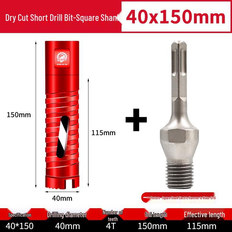 Compact Electric Hammer Water Drill Bit Set for Sharp Hole Opening in Range Hood, Wire Box, and Wall.
