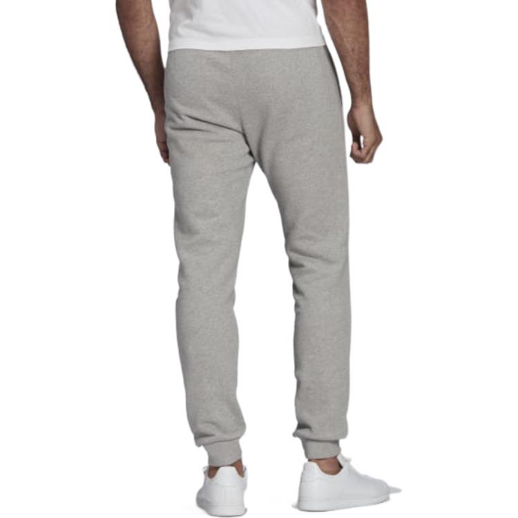 adidas Originals FW22 Logo Print Elastic Waist Mid-Rise Knit Joggers Men Bottoms Grey HC5125