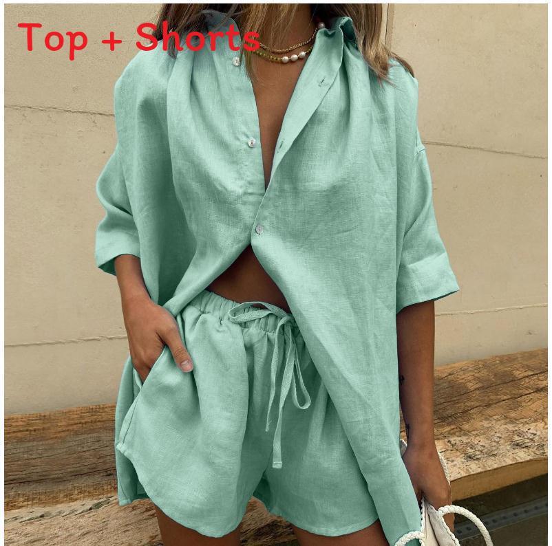Womens Summer Casual Pants Set With Tie Detail For Office And Vacation