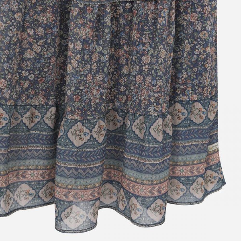 Thursday Island Women Border Mix Square Neck Dress T264mop284w