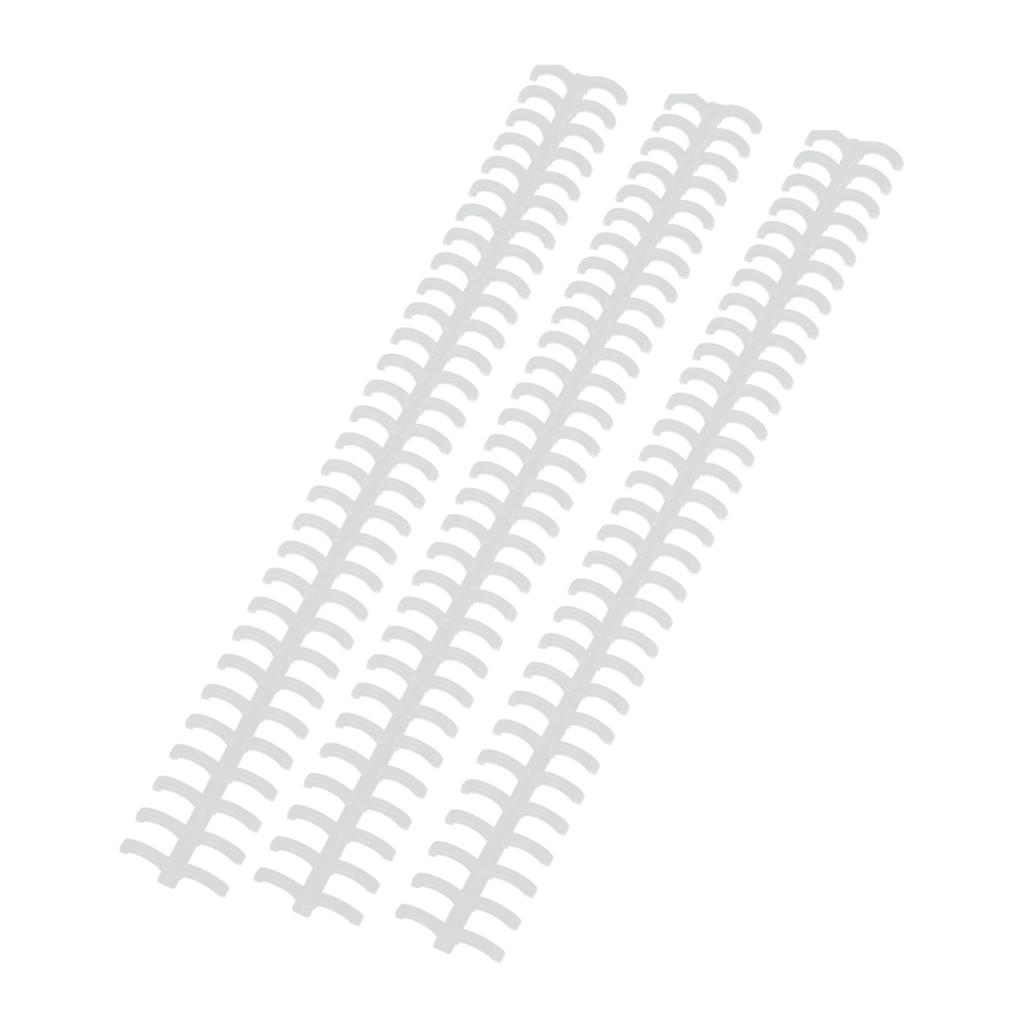 10 Pcs Loose Leaf Binding Spine 30 Hole Cuttable Wear Resistant PP Plastic 10mm Binding Comb for Student