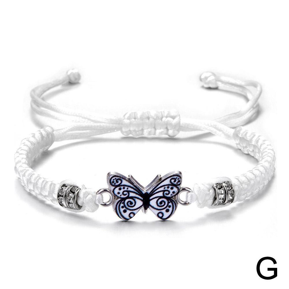 NEW Sweet Shining Butterfly Bracelet For Women Bohemian Braided Bracelet Bangle New Style Couple Classic Butterfly Hand Jewelry