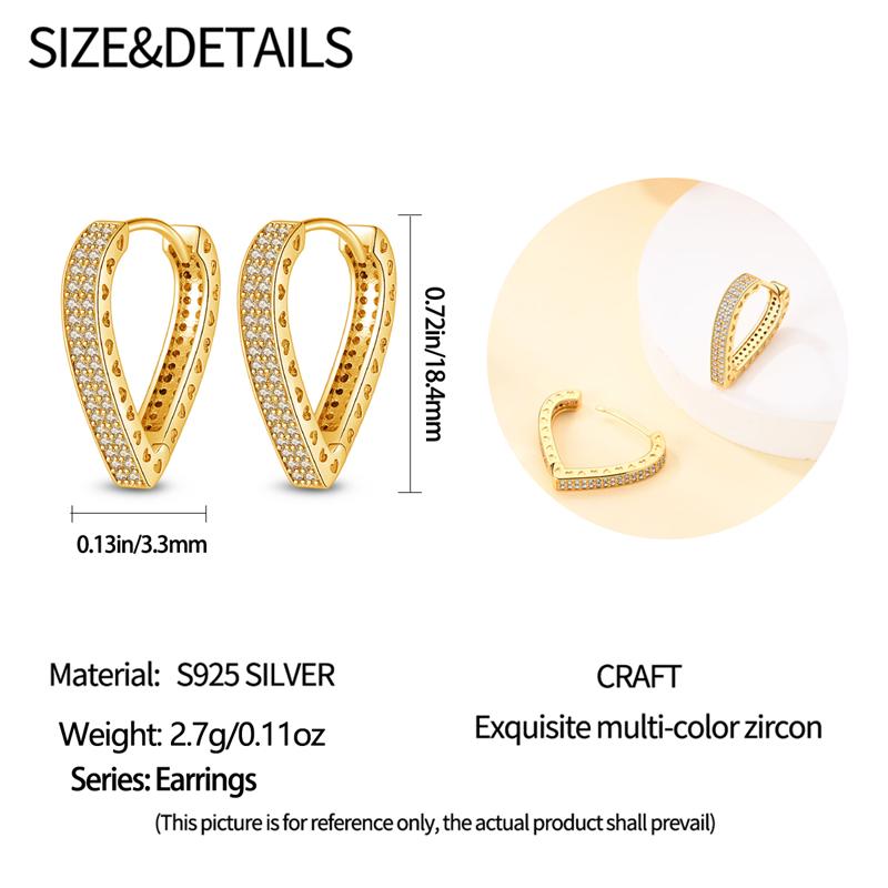 925 Silver Colorful Zircon Rose Gold Star Moon Women Earrings Brilliant Wedding Engagement Star Earrings Jewelry Gifts