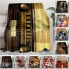 1PC Musical Elements Printed Blanket, All Season Lightweight Home Office Outdoor Nap Multifunctional Blanket A9