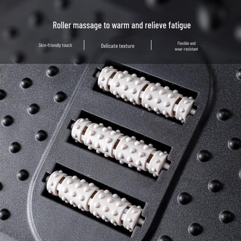 Adjustable Massage Footrest with Rollers