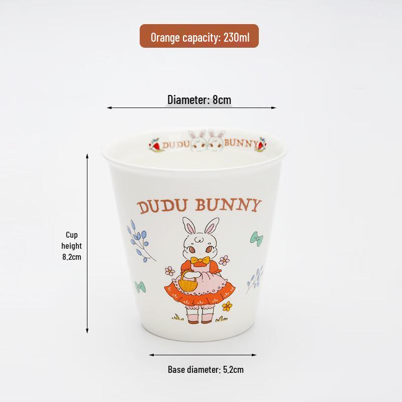 Cartoon Rabbit Kids Ceramic Milk Mugs - Set of 3