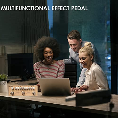 Btuty Portable Multi-function Electric Guitar Combined Effect Pedal with Wireless Music Playback, Phone Recording, and Audio Interface Functions