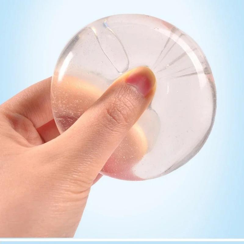 Slow Rebound Stress Relief Ball Clear Malt Sugar Squishy Stress Balls Fidget Toys for Adults Kids, Slow Rising Calming Toys