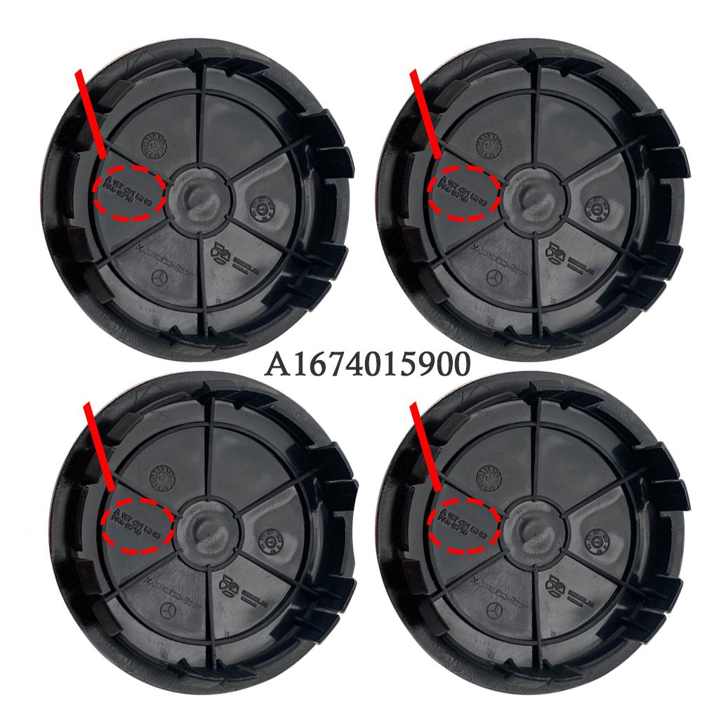 New 20 items Car Exterior Center Cap A1674015900 Accessories ABS 20pcs 75mm New Black Car Styling Wheel Center Cap For Mercedes Benz