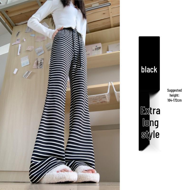 

Women s High Waist Striped Flare Sweatpants - Casual, Slimming, Lazy Style (Spring/Autumn 2026) XL