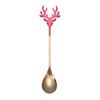 Tableware Stirring Spoon Christmas Deer Head Christmas Spoons Xmas Antlers Tea Scoop Coffee Scoops