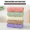 5-piece Set of Soft, Absorbent Coral Fleece Face Towels - Quick-drying Bathroom Towels - Cute and Fun Design