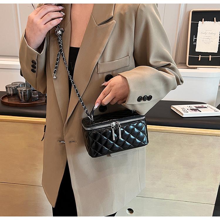 Ielgy High-End Rhombus Portable Chain Bag All-Match Simple Classy Small Square Bag Shoulder Crossbody