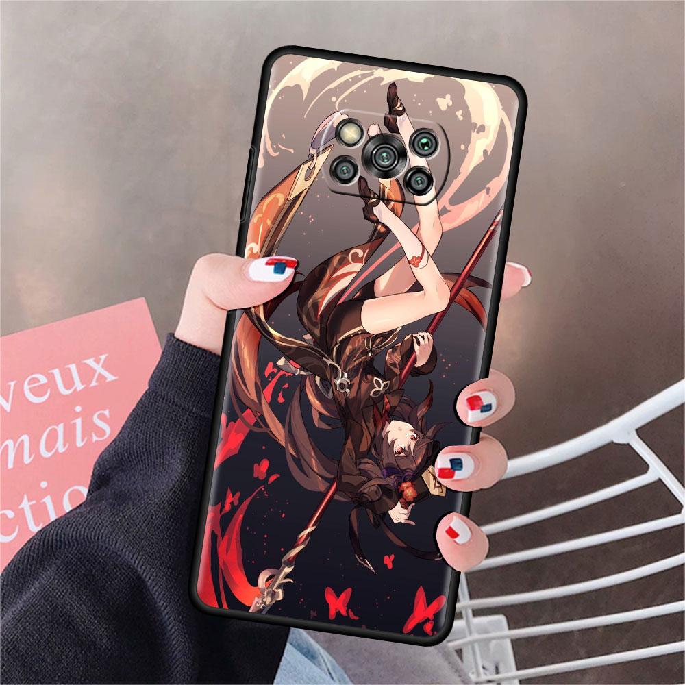 

Чехол для Xiaomi Mi Poco X3 NFC X4 Pro F3 F4 GT M4 M3 F1 C40 11 Lite 11T, мягкий силиконовый чехол для телефона, чехол для телефона Genshin Impact, чехол для девочек Mi 11T