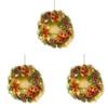 3PCS Christmas Decoration Garland Front Door Window Decoration Christmas Wreath Pendant Ornament Navidad New Year Party Supplies