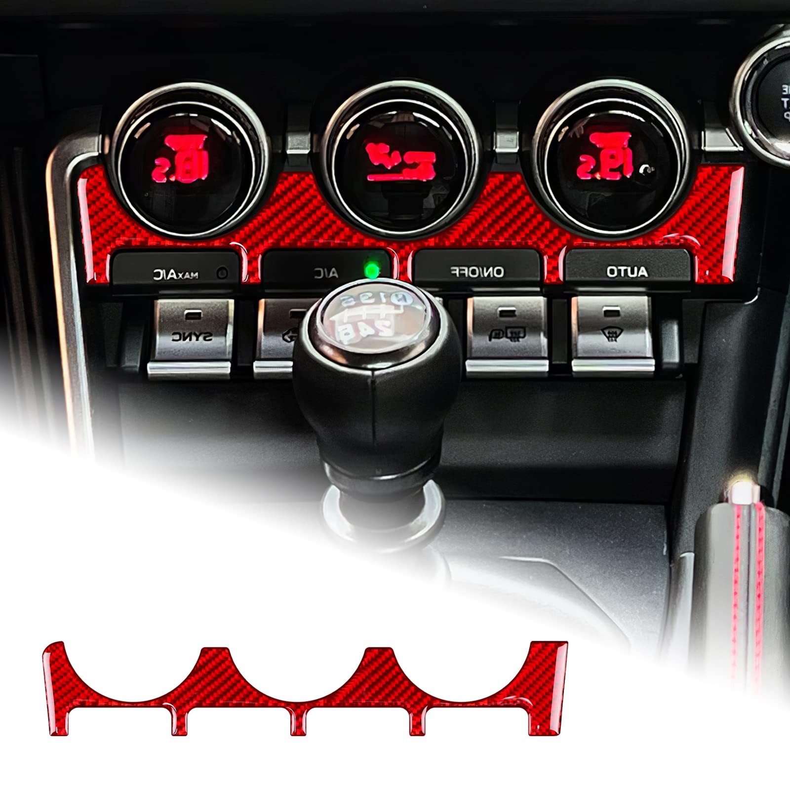 

AIRSPEED Toyota GR86 ZN8 Subaru BRZ ZD8 2021 2022 2023 2024 Эксклюзивные аксессуары Настоящее углеволокно Наклейка на рамку регулировки вентиляционного отверстия кондиционера автомобиля