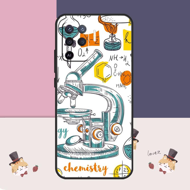 Vintage Chemistry Laboratory Case For Oppo A76 A96 A16 A60 A98 A58 A78 A18 A38 A80 A40 A77 A57 A17 A74 A54 A94 A15 A5 Pro