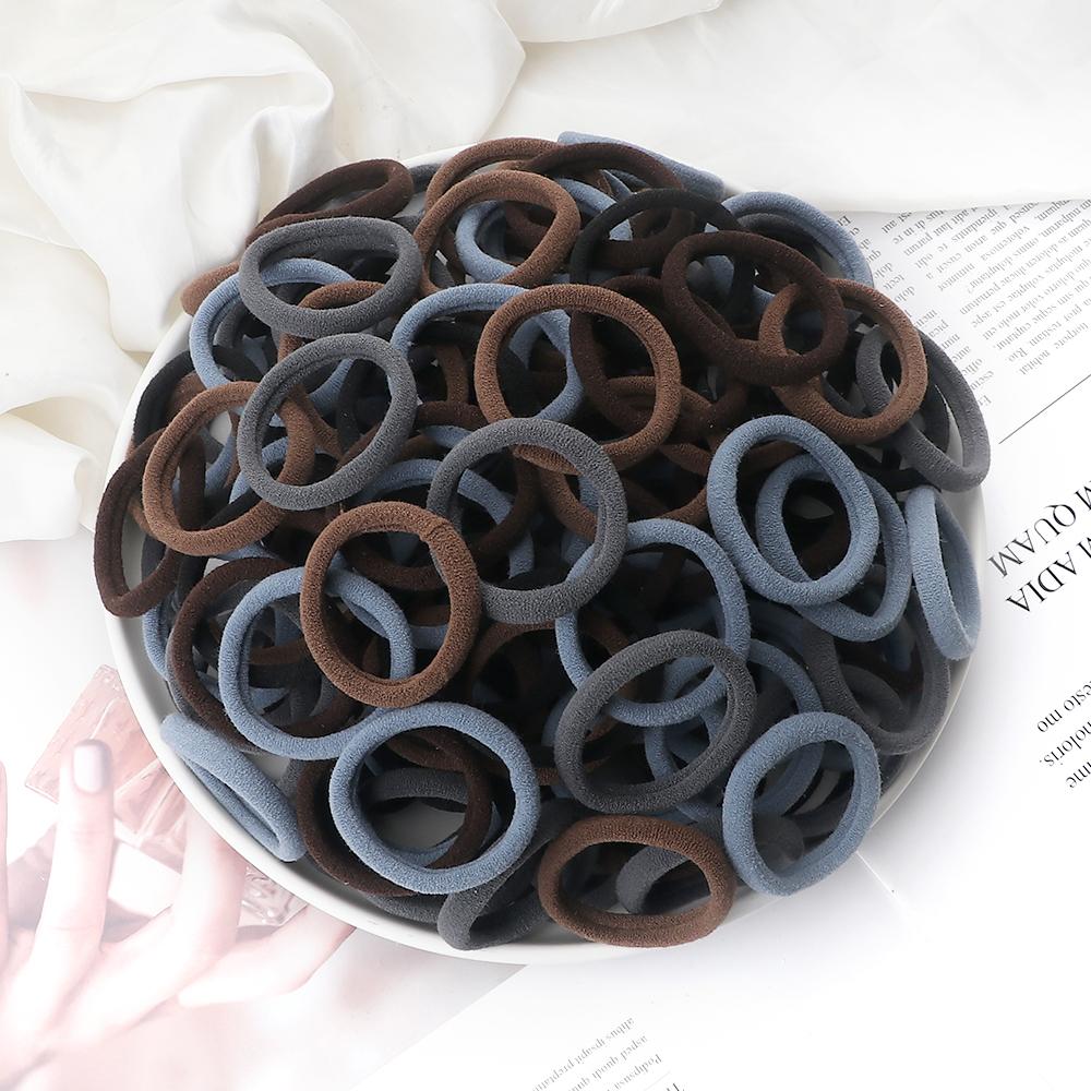 51 Colors Basic Elastic Hair Band for Girls 20/30/50PCS 4cm Simple Solid Color Headband Women Hair Accessories Scrunchies Holder