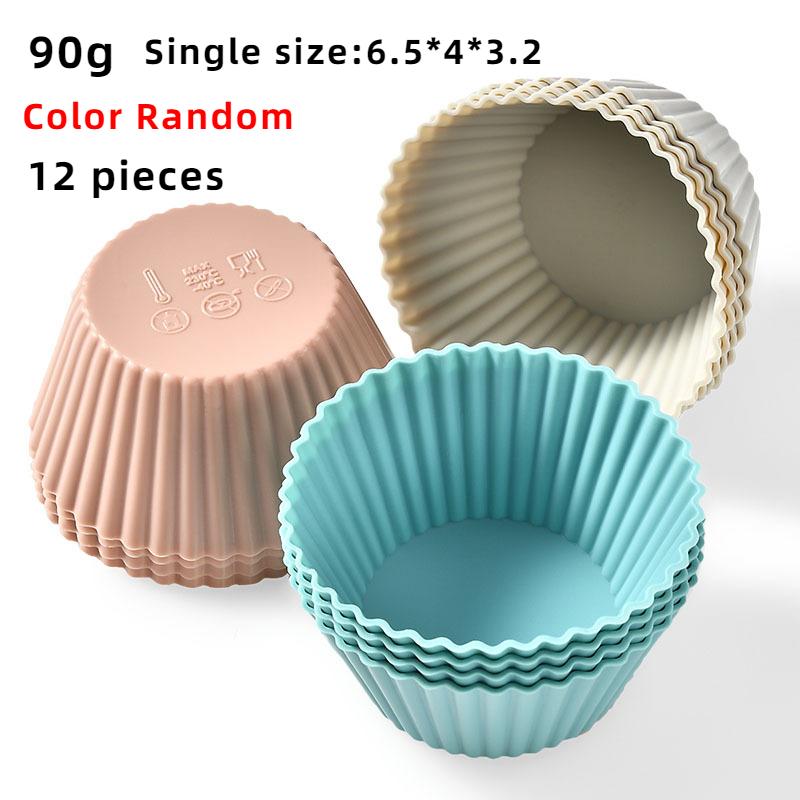 Colorful Mafen Cup Cake Silicone Mold Multi Piece Set Chocolate Biscuit Baking Mold Jelly Pudding Party Snack Making Mould Gifts