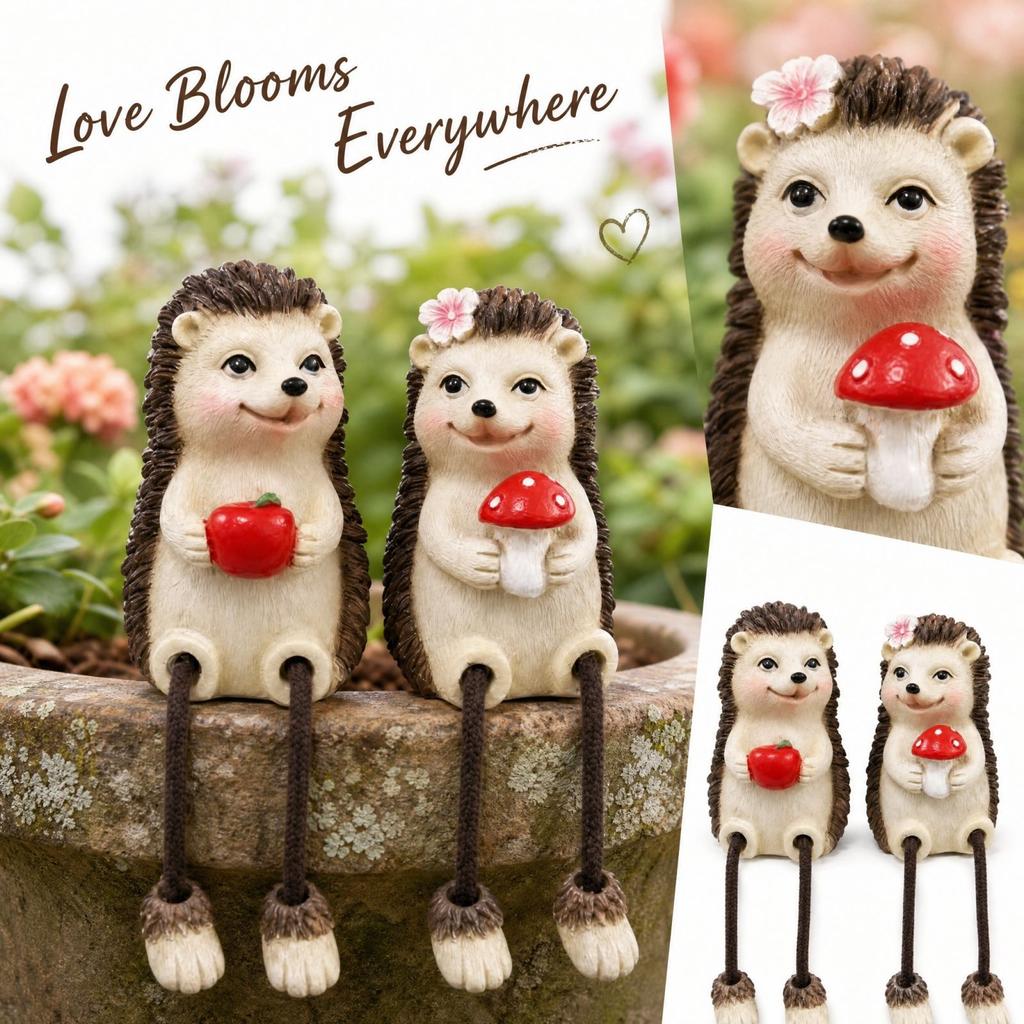Tierpaar Resin-Figur mit baumelnden Beinen für die Außendekoration im Garten