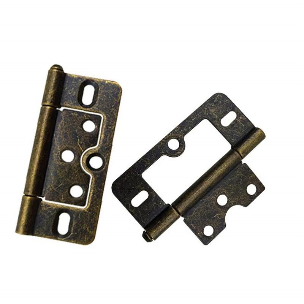 10Pieces Door Hinges Without Mortise Silents Operations Convenient for Cabinetry Furniture and Wardrobe Door Daily Use