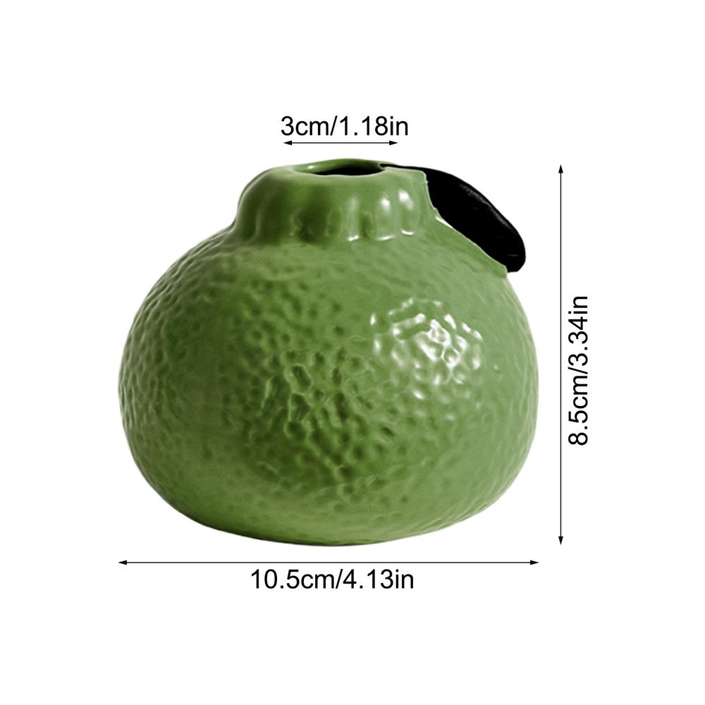 Ceramic Flower Vase Tangerine Shaped Desktop Decorative Vase Flower Vase For Farmhouse Decor Desk Decor Modern Decor Aesthetic