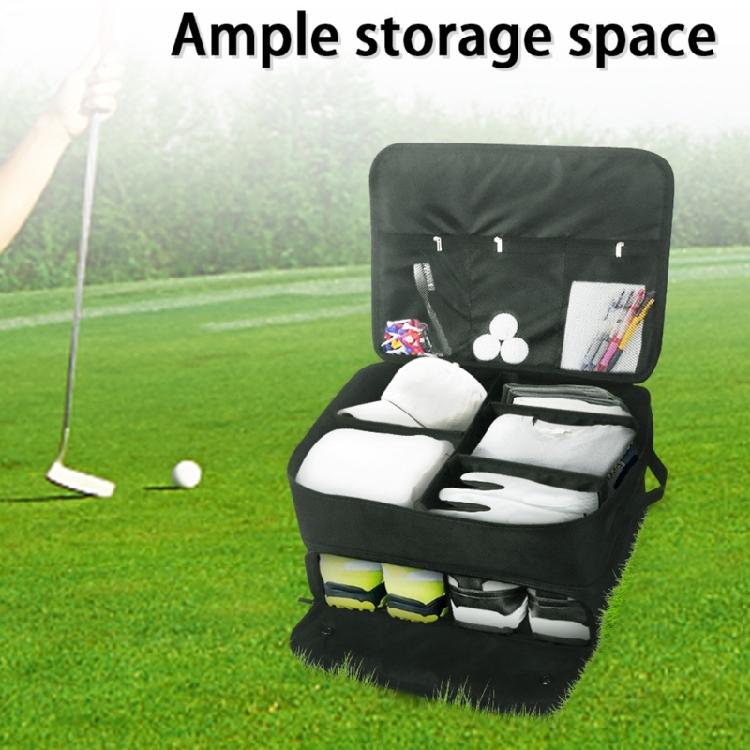 2 Layer Golfs Trunk Organizer Golfs Car Locker with Individual Compartment for 2 Pair Shoes, Golfs Car Storage Organizer
