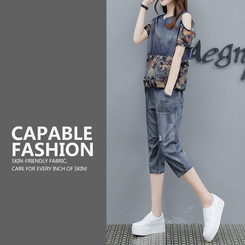 denim pant suits for ladies