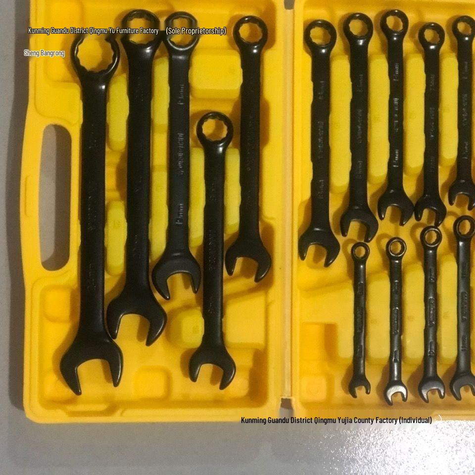 14-teiliges Maul-/Ringmaulschlüssel-Set mit Hängetasche für Mechaniker