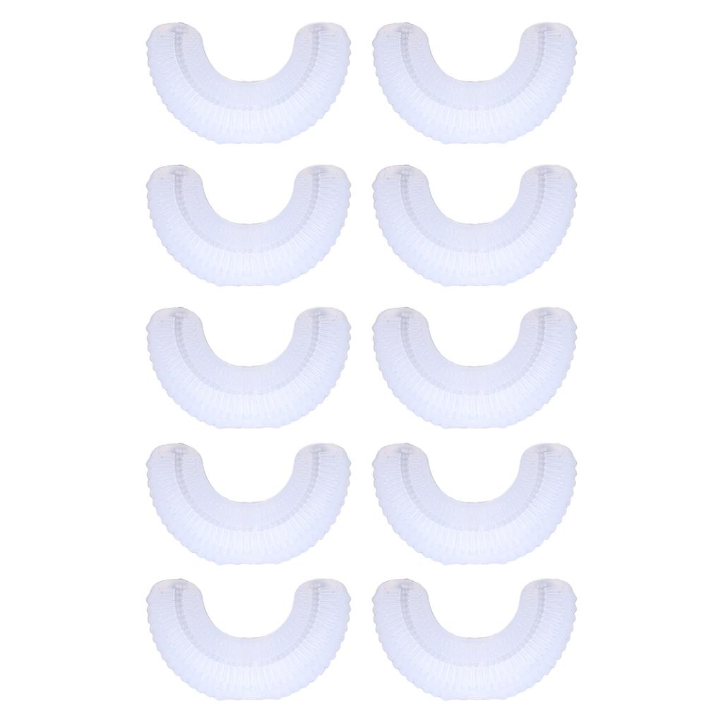 10pcs Kids Electric Toothbrush Food Grade Silicone Replacement Head U Shaped Replacement Brush Head