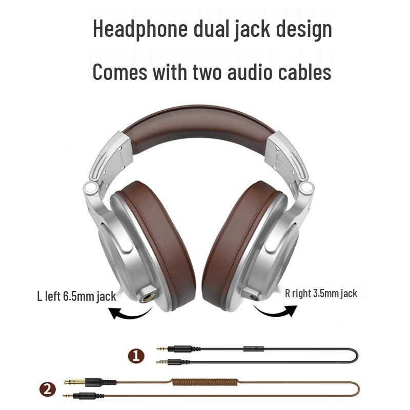 OneOdio DJ Monitoring Over-Ear Wired Headphones with Microphone and Mixer for Studio Recording