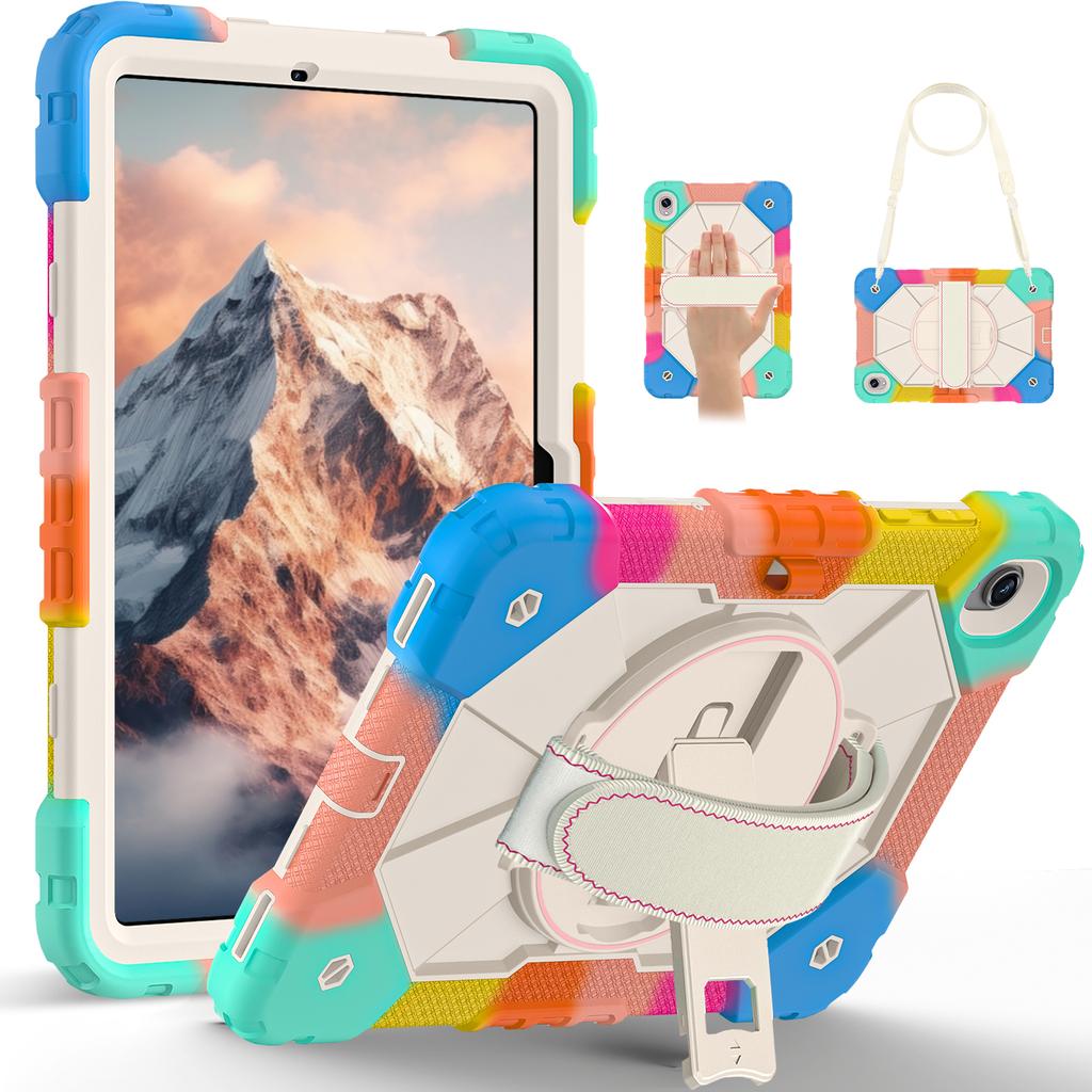 Hybrid Case for Samsung Galaxy Tab S11 2025 11.0 Inch SM-X730 SM-X736B 360 Rotating Stand Heavy Duty Cover with Shoulder Strap