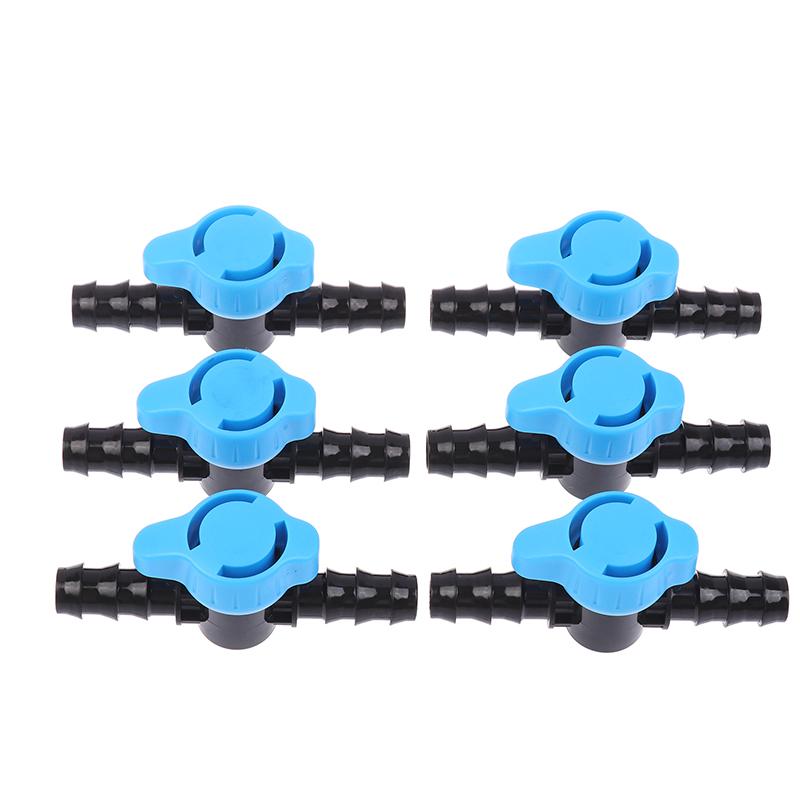6Pcs 16Mm Drip Irrigation Barbed Valve Hose Valve Garden Tap Drip Irrigation Pipe Connectors Water Valve For Drip Or Sprinkler