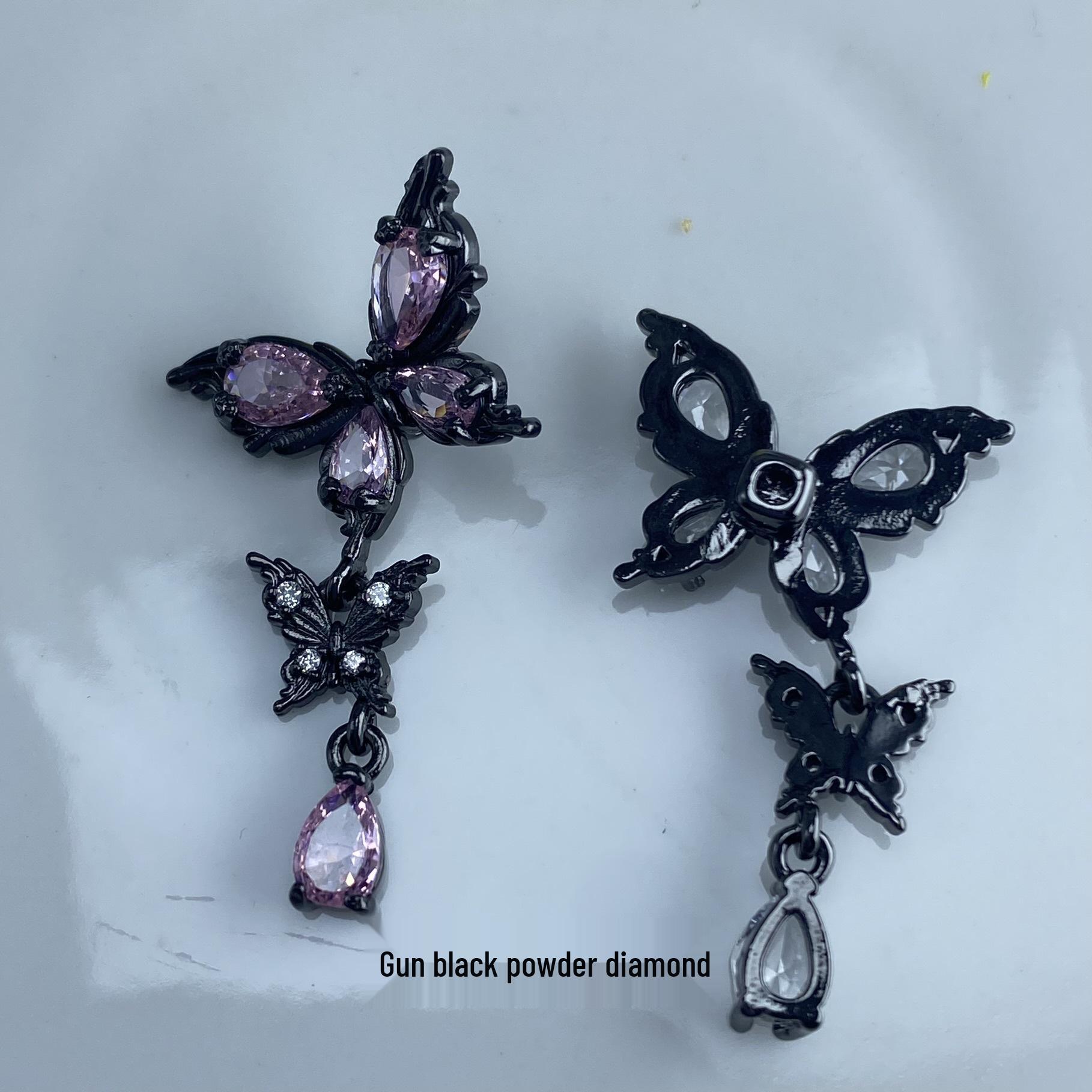 

Double Butterfly Rhinestone Nail Art Pendants and Spacer Beads Accessories.