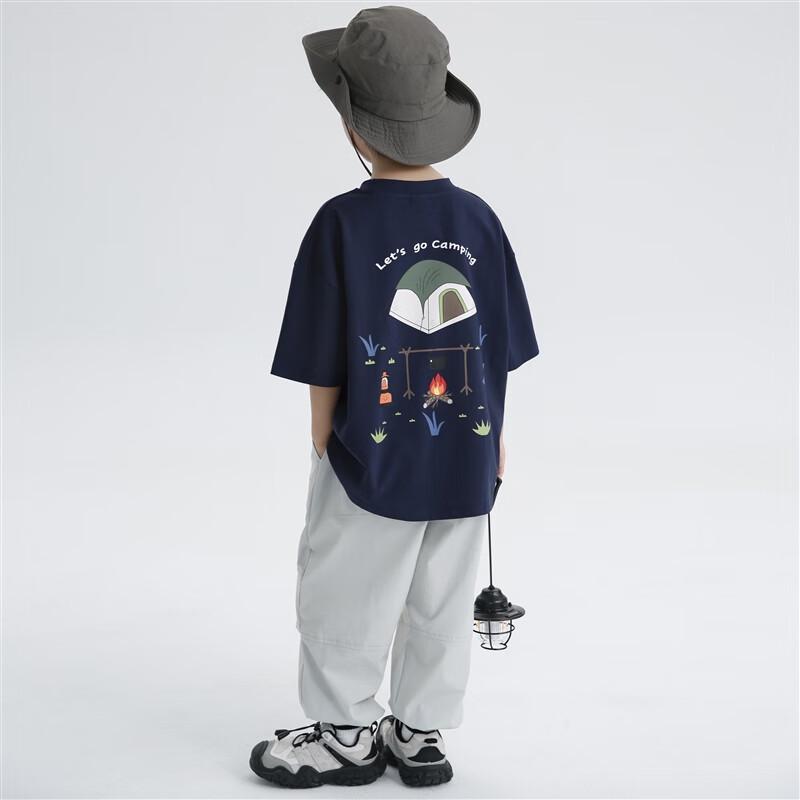 Boys' 2025 Pure Cotton Short Sleeve T-Shirt