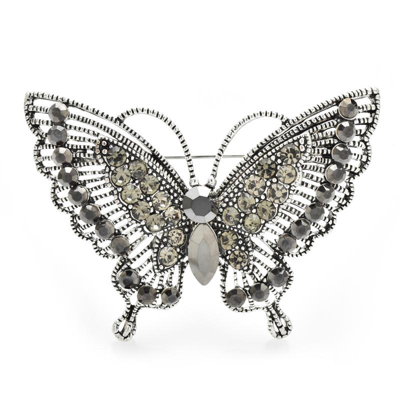 

Wuli&baby Beauty Flying Butterfly Brooches For Women 4-color Shining Insects Party Office Brooch Pins Gifts